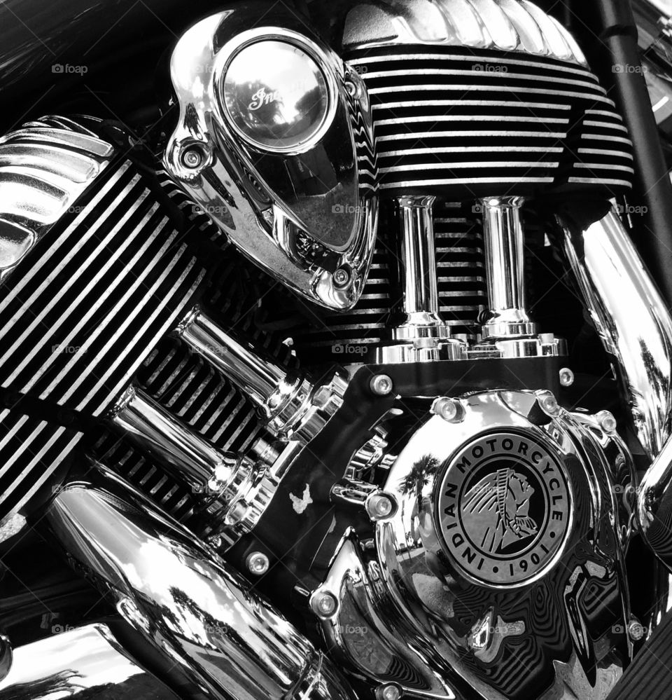 Motorcycle engine. 