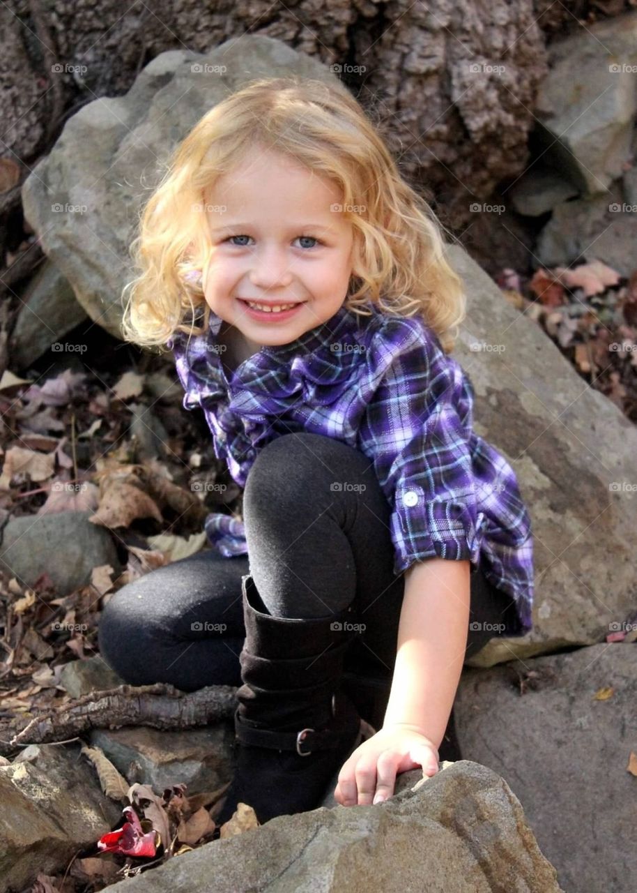 Posing on the rocks. 