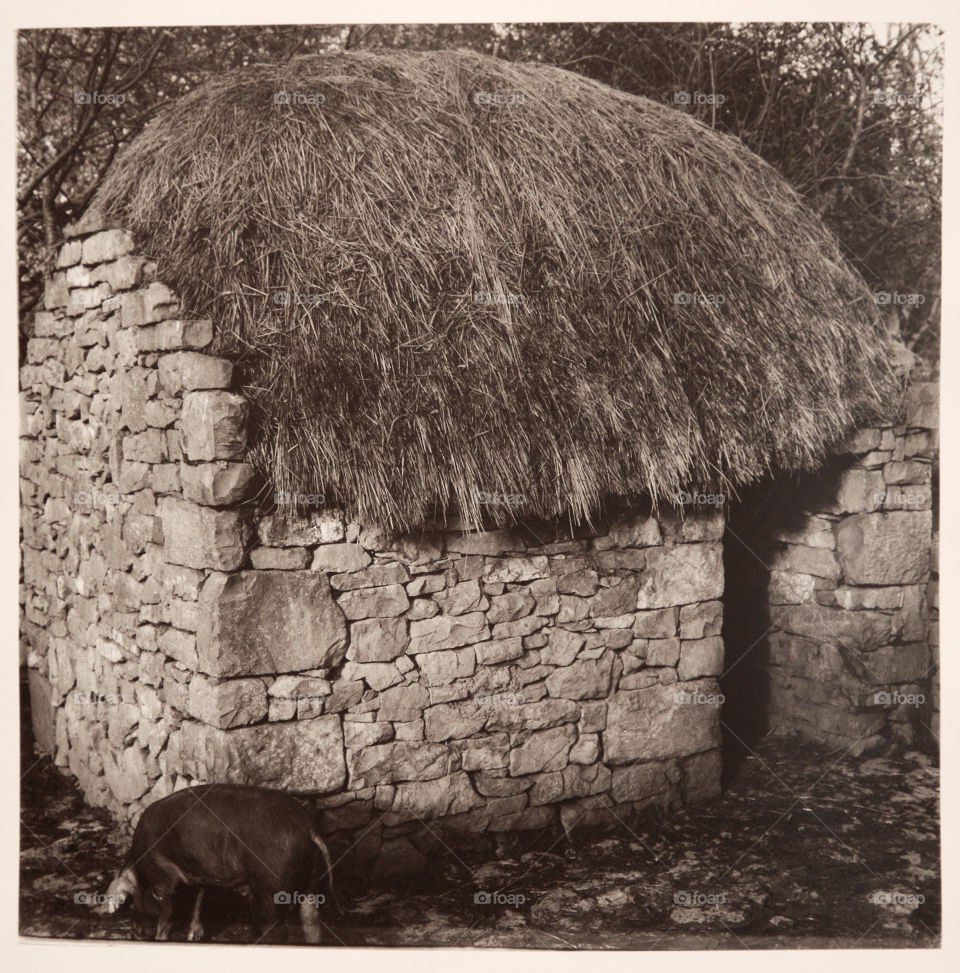 landscape ireland stone hut animal shelter by jbrinkler