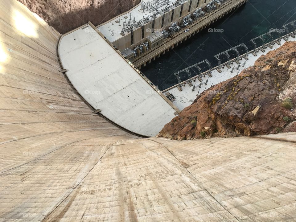 Looking down the Hoover Dam