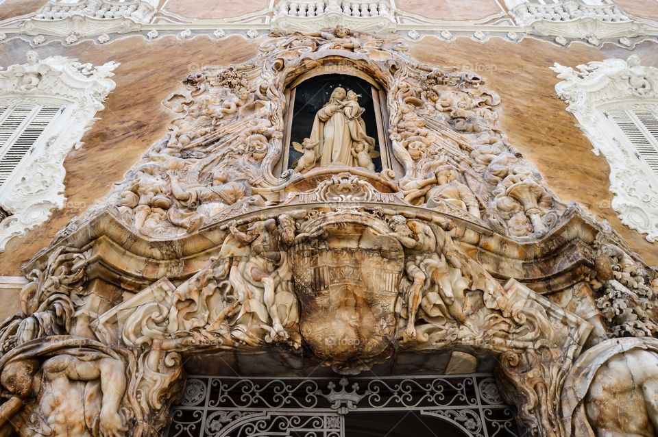 Palacio Marques Dos Aguas. Detalle Fachada del Palacio del Marques de Dos Aguas (Valencia - Spain)