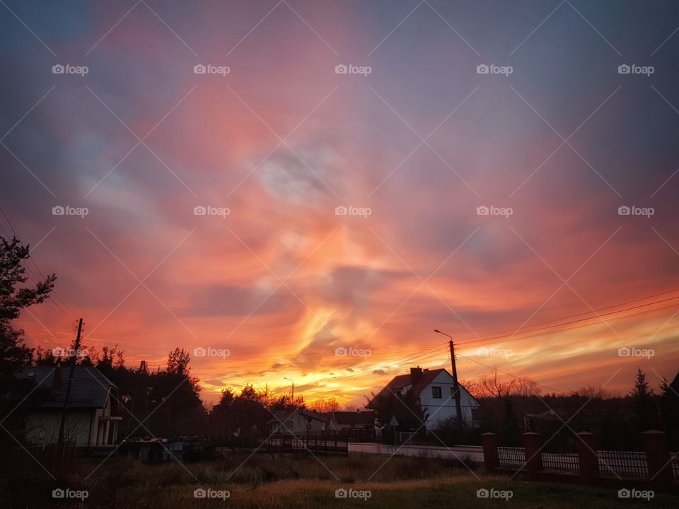 Scenic view of a sunset