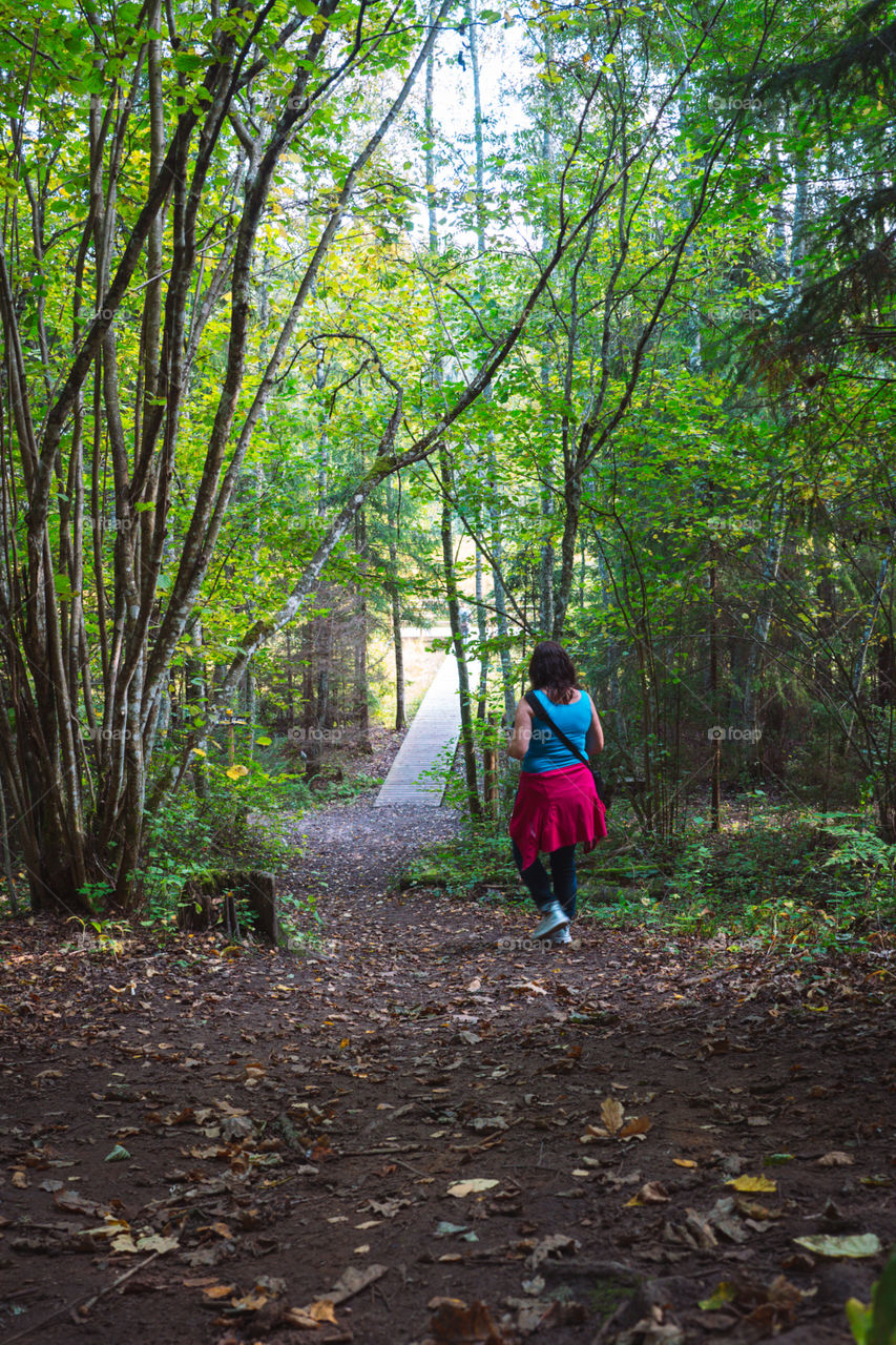 Morning stroll with mom