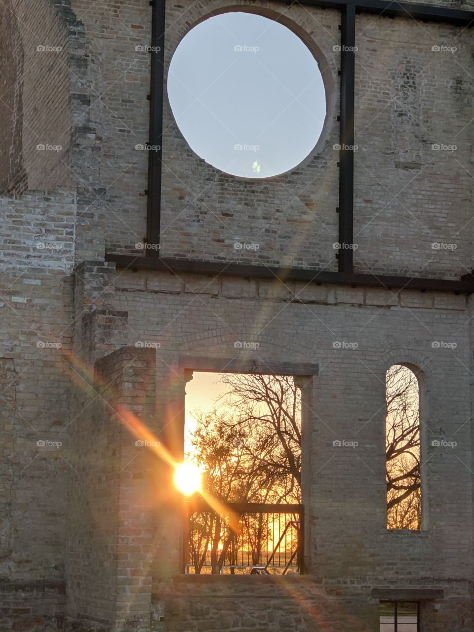 Sunset on the ruins