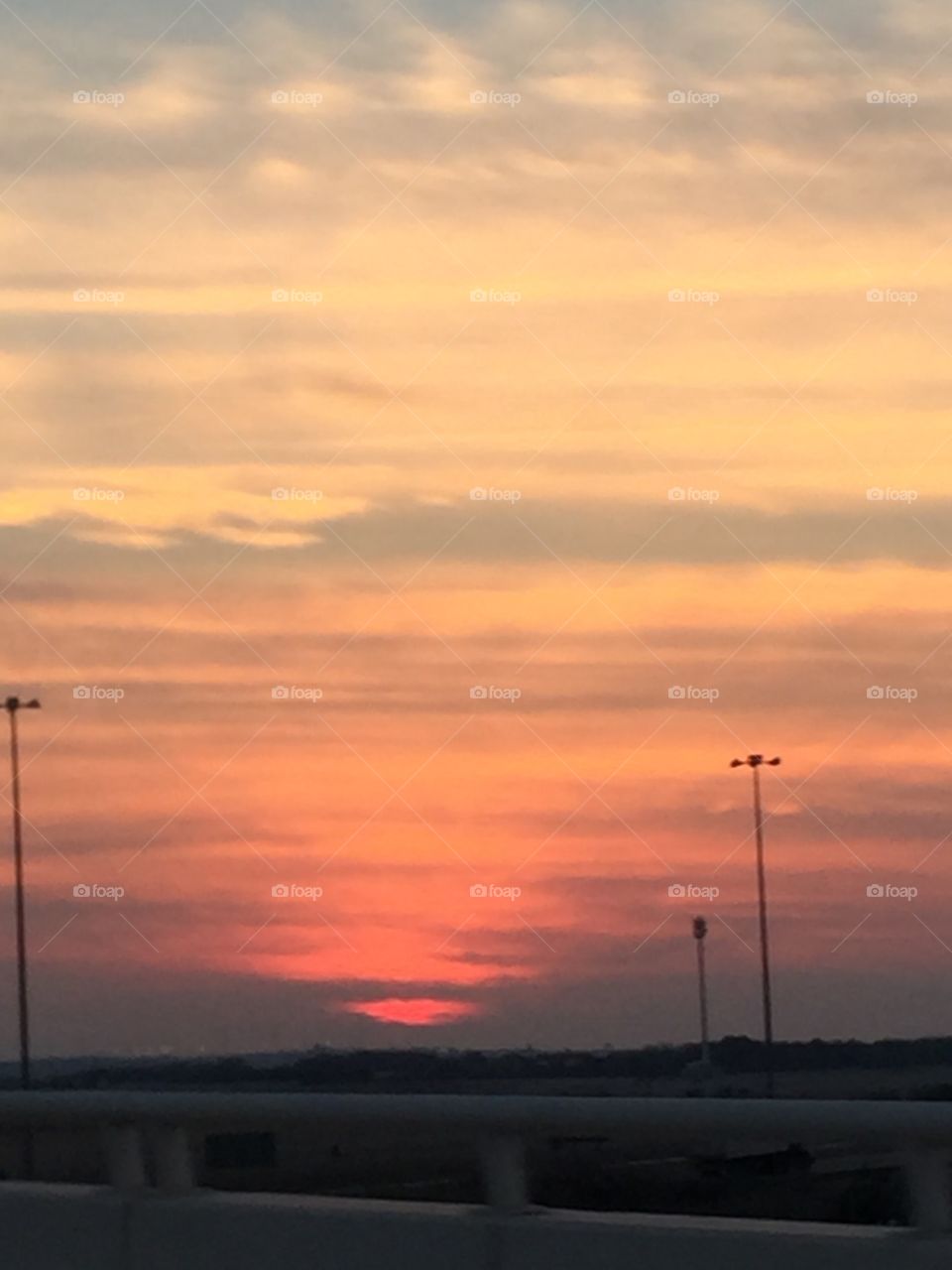 Desert sunset outside Abu Dhabi