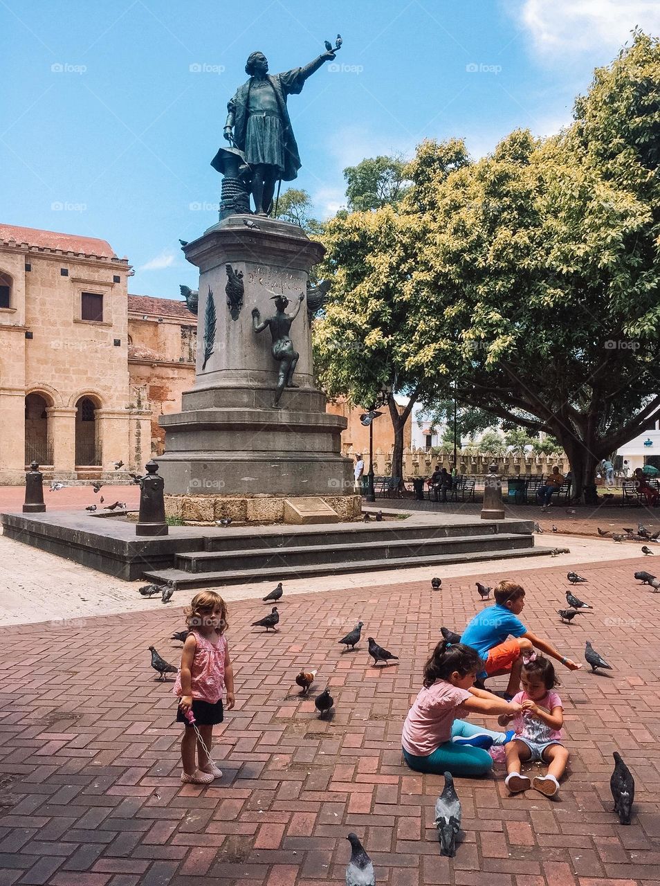 Near the monument to Christopher Columbus in Santo Domingo