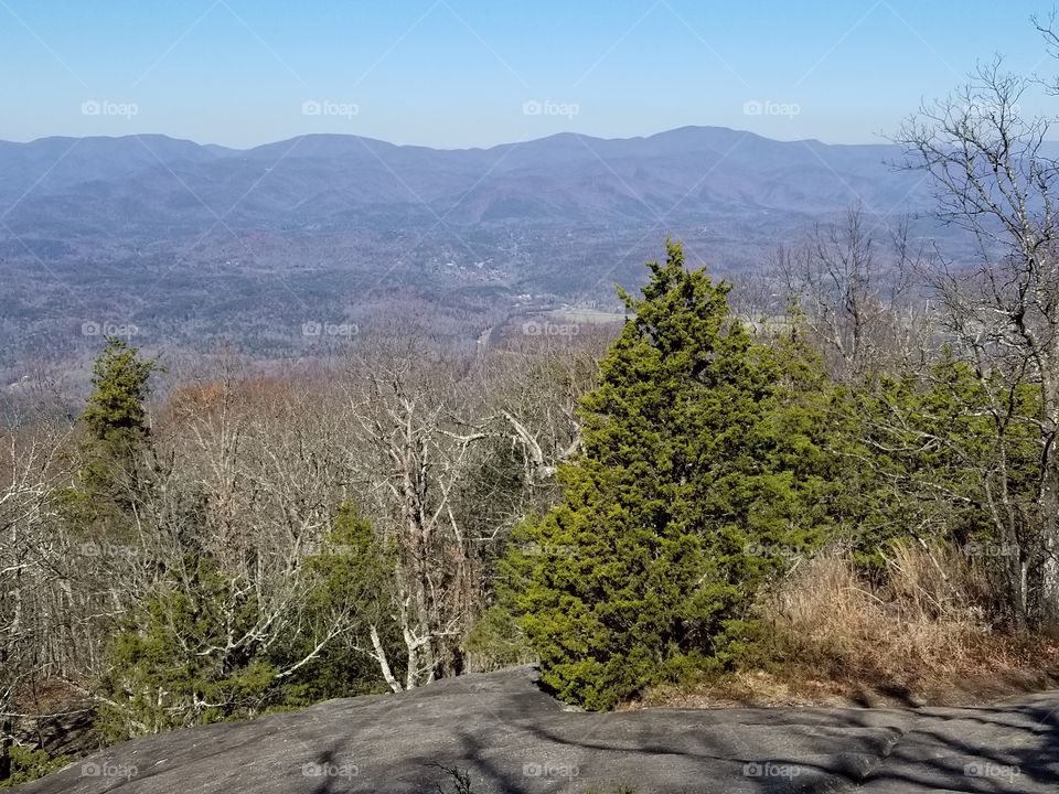 View of the North Georgia Mountains from Yonah Mountain in Cleveland, GA