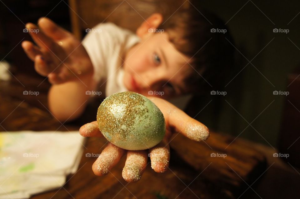 Glittery Easter Eggs