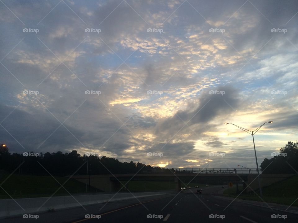 Sunrise with clouds 