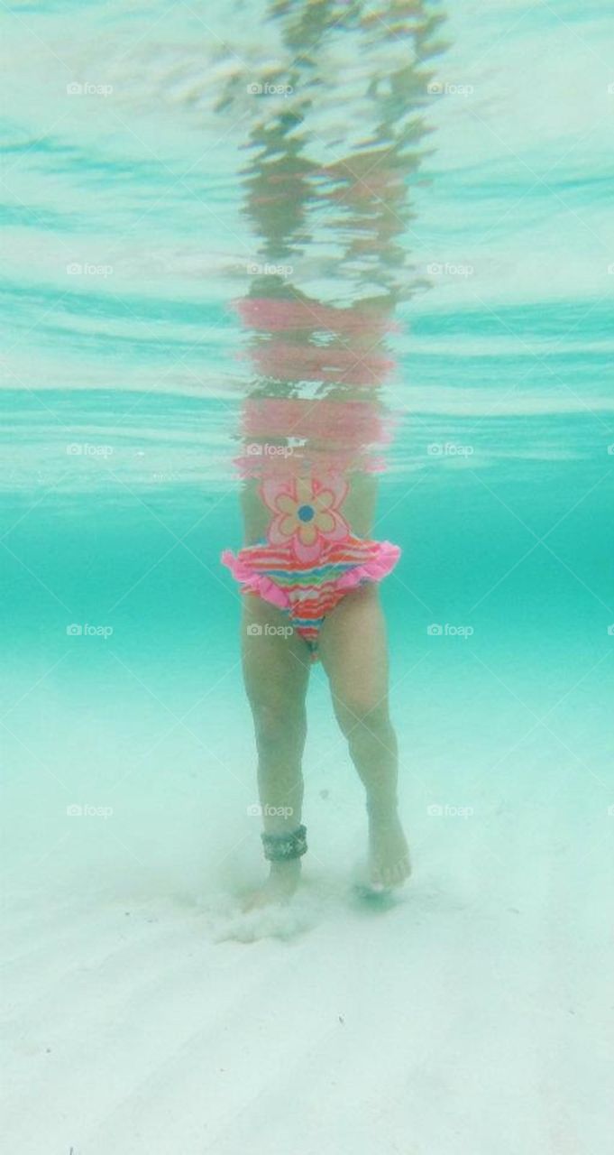 Early summer swimming in the Bahamas