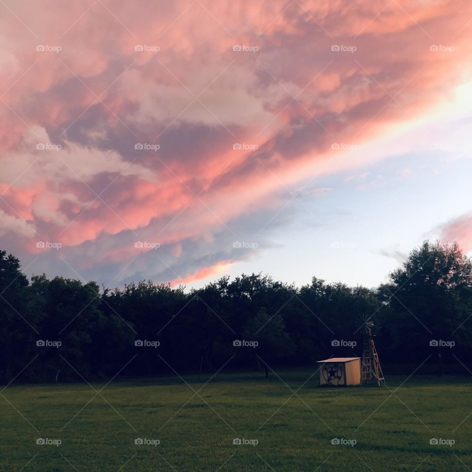 Unbelievable Texas sunset at the ranch before the storm!