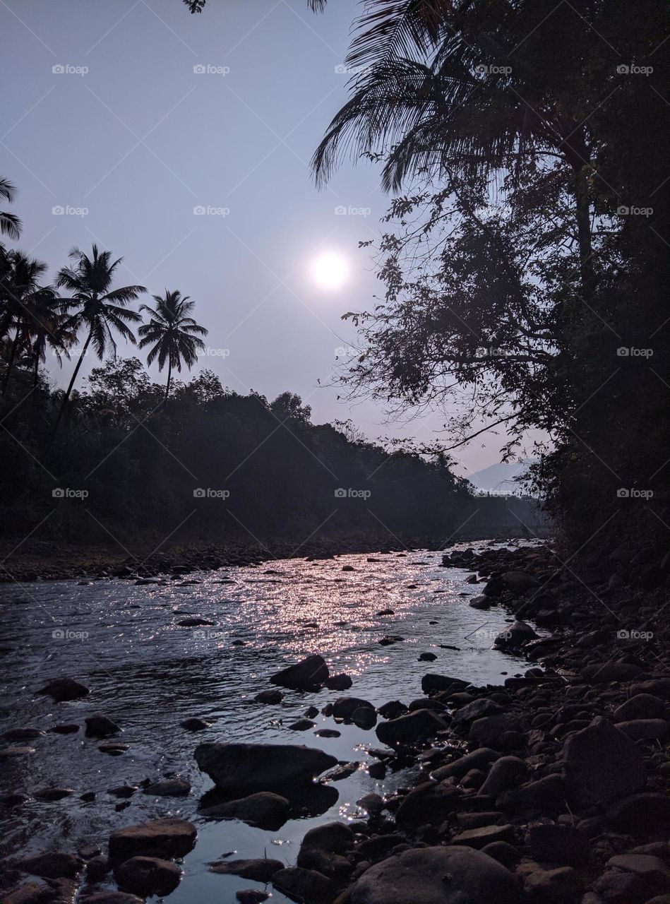 river and sun🌝