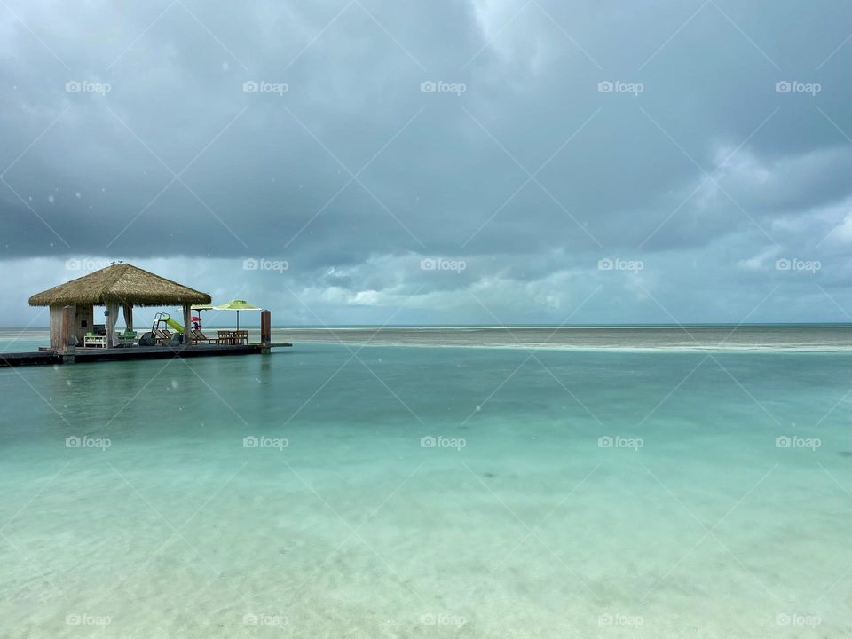A bar that you swim up to in the Bahamas
