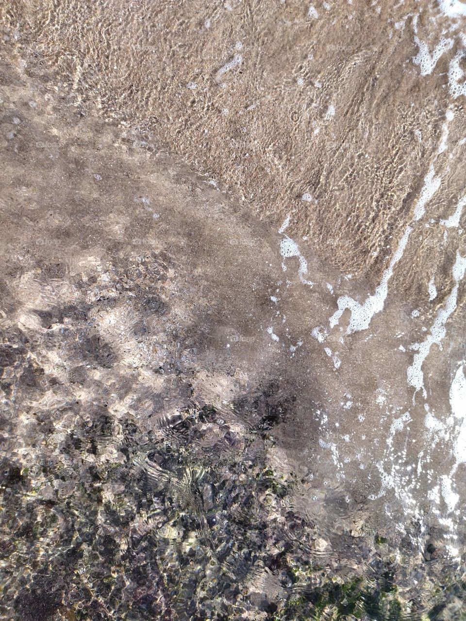 small wave in the beach