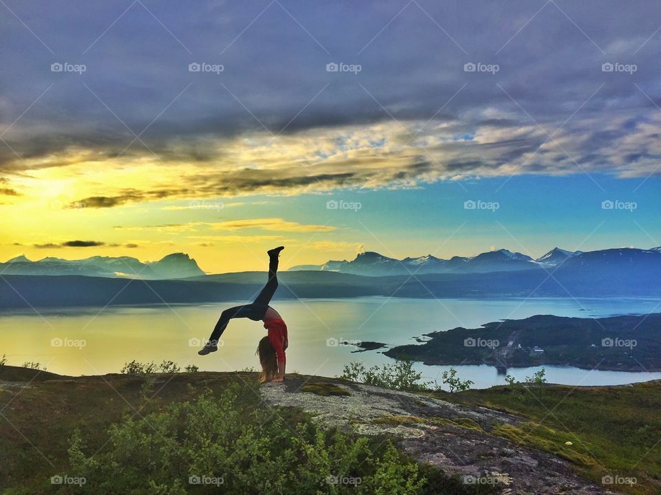 Beautiful view from the mountains of Narvik