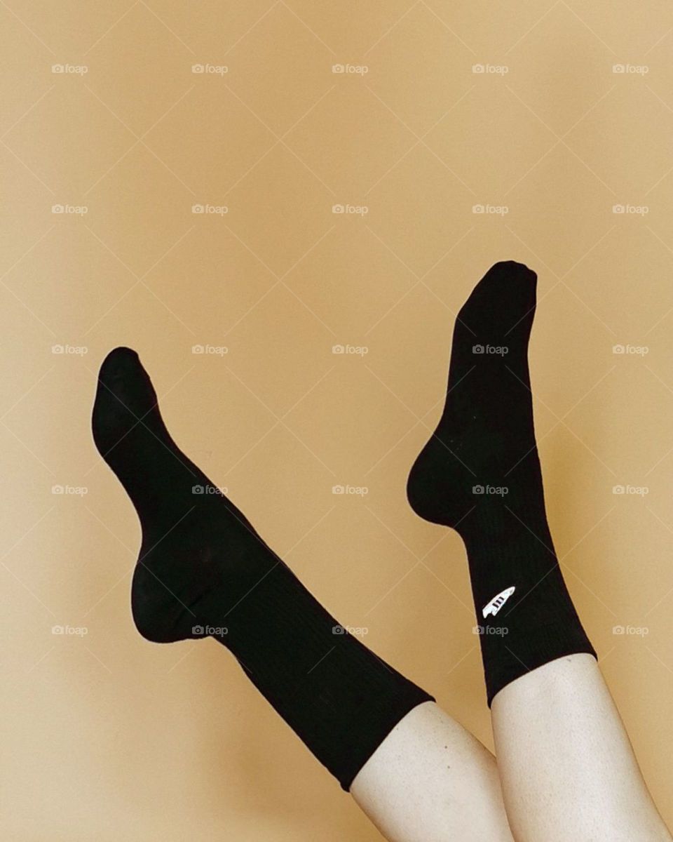 Socks dael blue with sneakers print