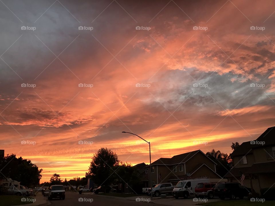 Sunset In Stanislaus County 