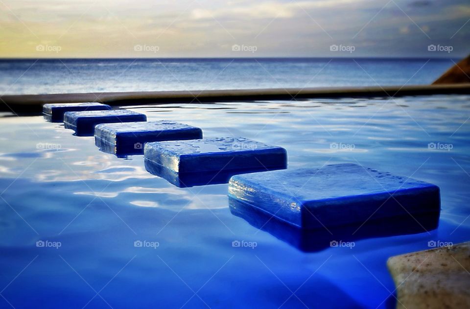 Blue pool in Cozumel Mexico.