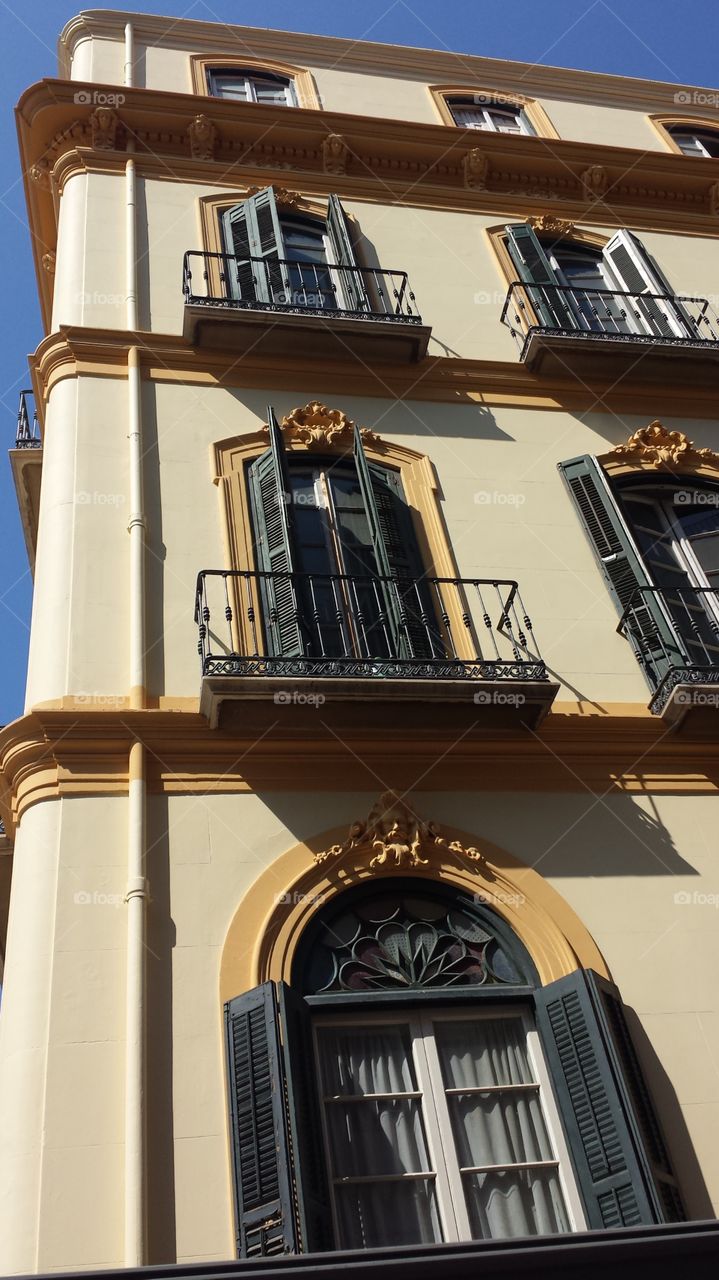 Pretty balcony in Malaga, Spain