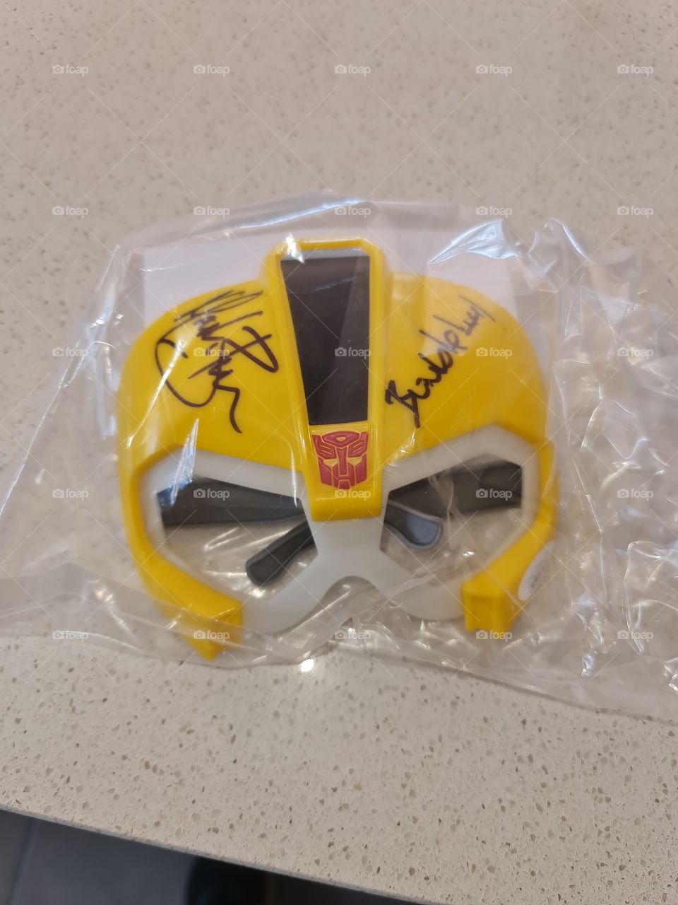 Bumble bee signed Mark Ryan mask