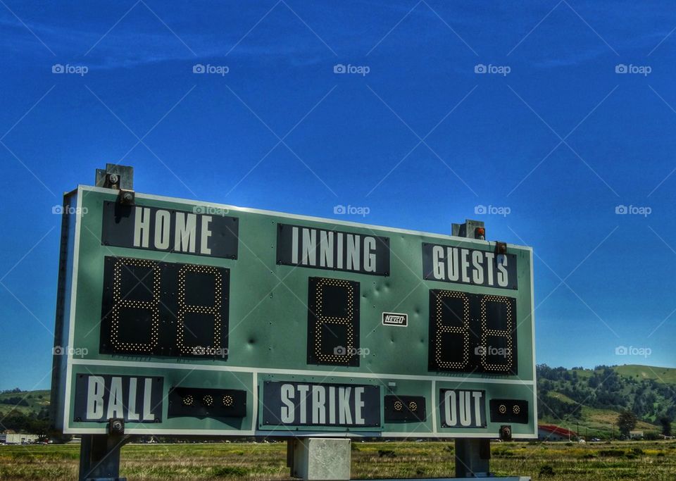 Baseball scoreboard