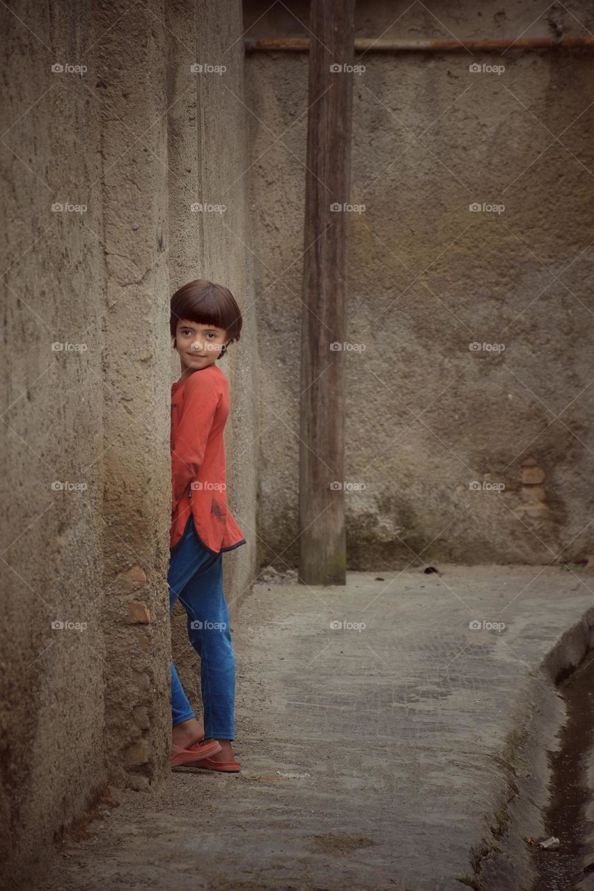 The innocent look of a village child