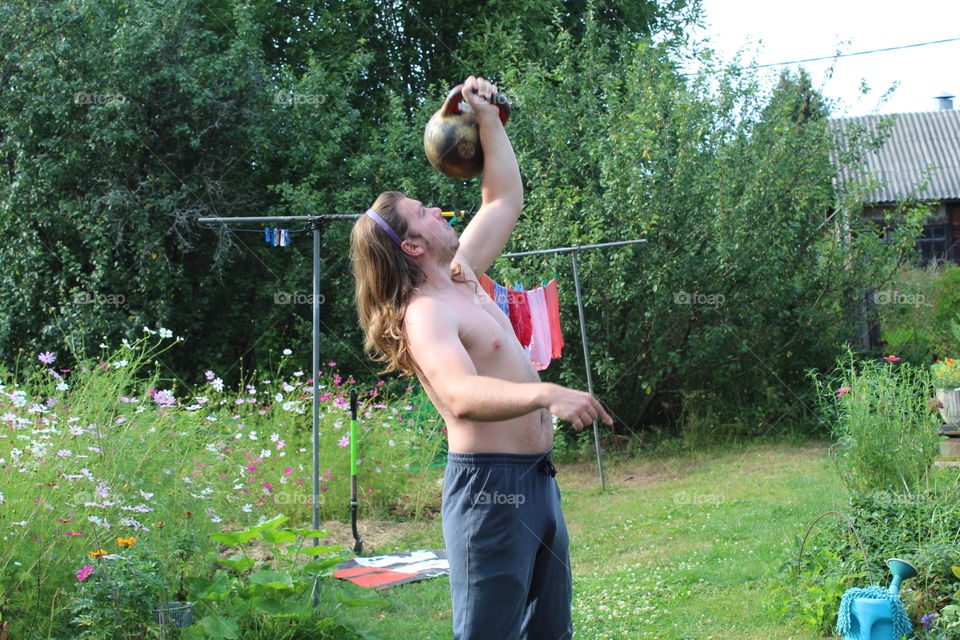 занятия с гирей 30кг