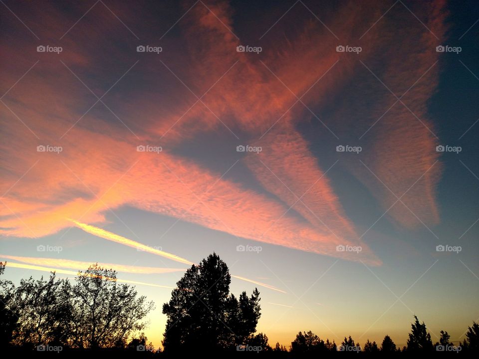 Sunset and Clouds Central Oregon Crooked River Ranch