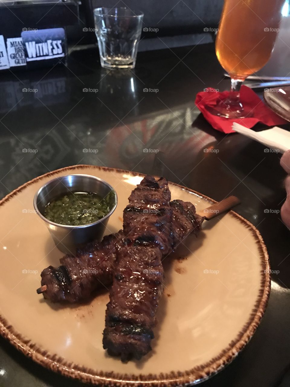 Wynwood restaurant steak with chimichuri 