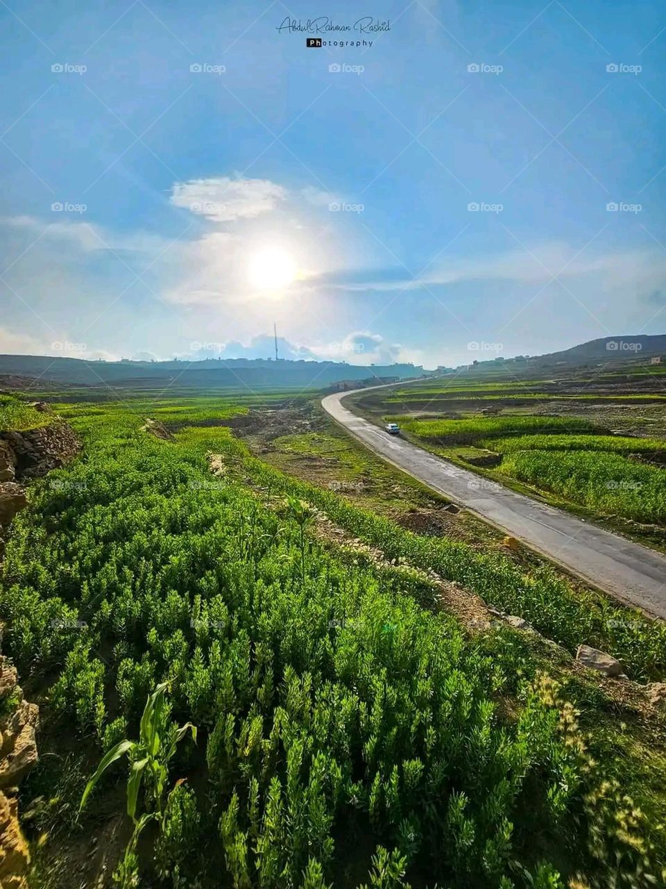 Glory be to God, the magnificent and picturesque view and the natural green trees are a view that is nothing more wonderful than it