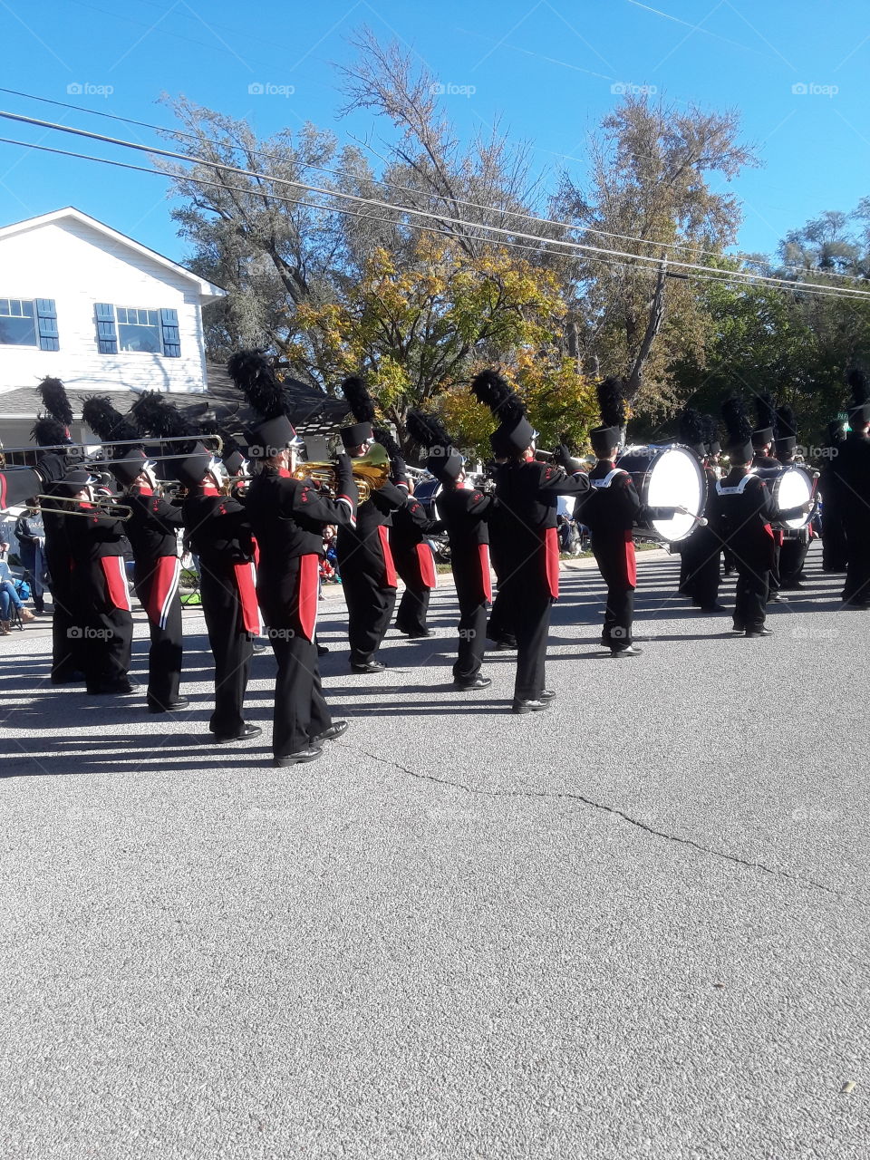 Marching Band In Parade