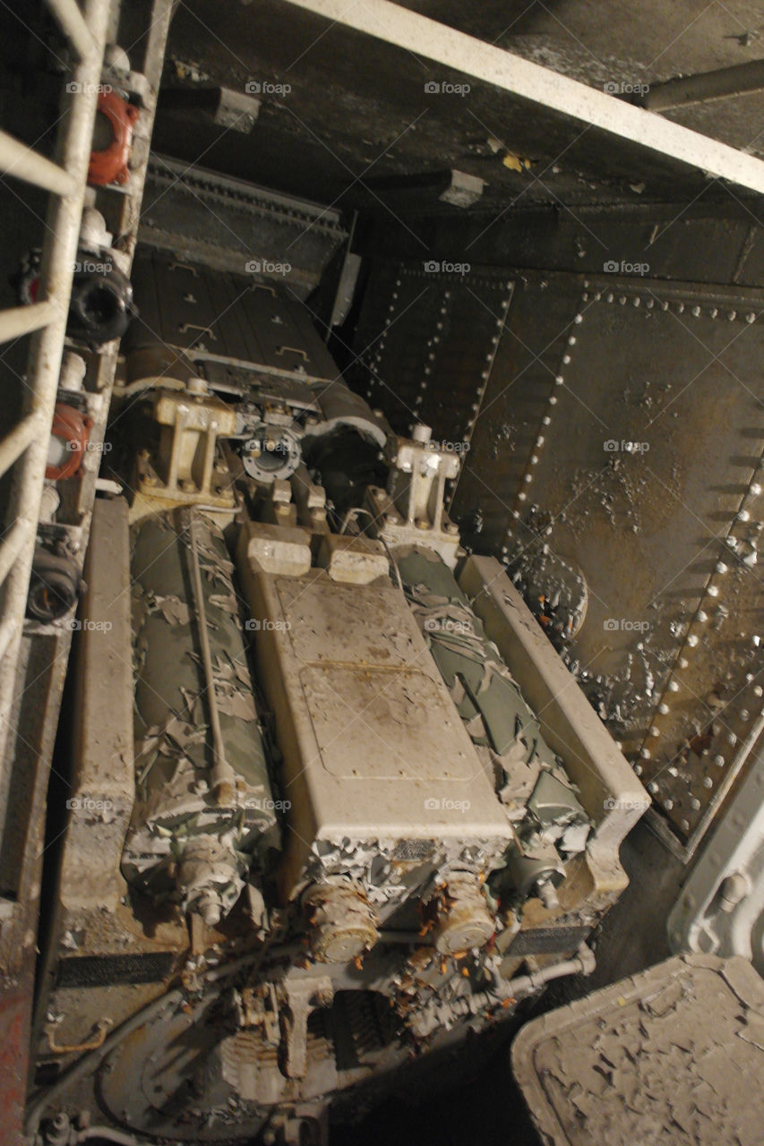 Torpedo cannons on a battleship