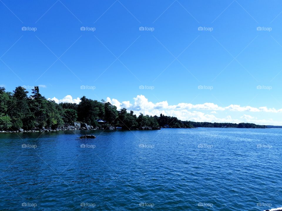 Beautiful shot of one of the 1000 Islands