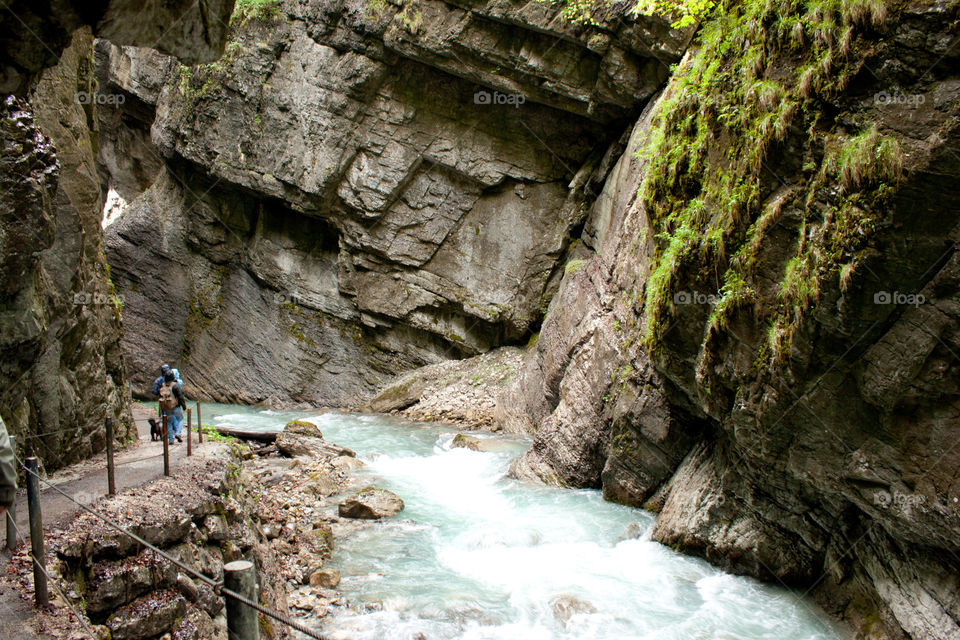 People walking along the gorge