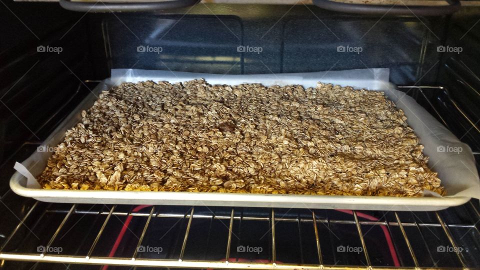 almost done! homemade granola