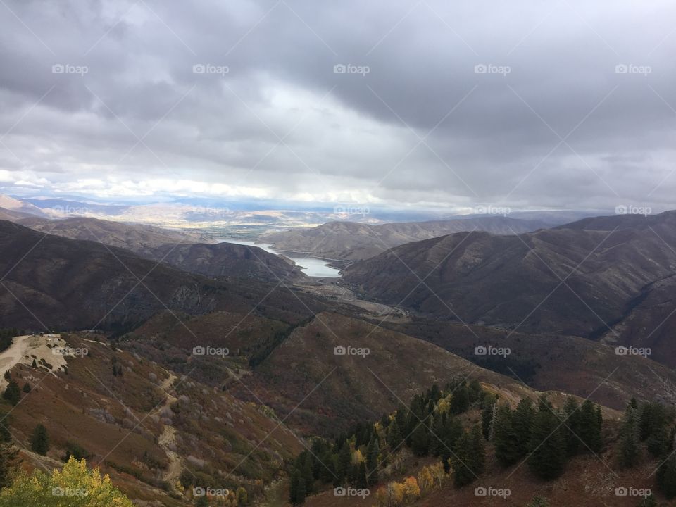 grey but lovely view of Utah Valley from the top of Red’s Peak // Sundance Mountain Resort, UT