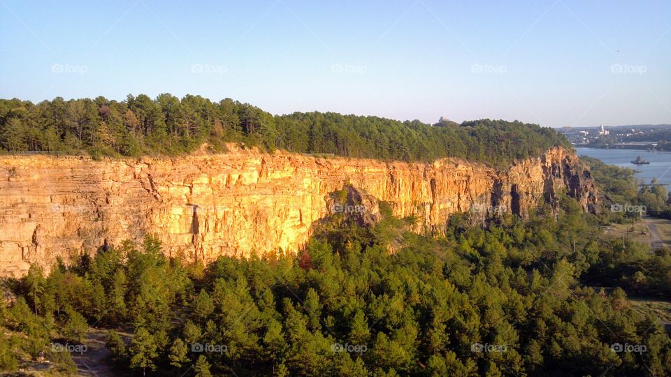 Bluff overlook in little rock Arkansas 