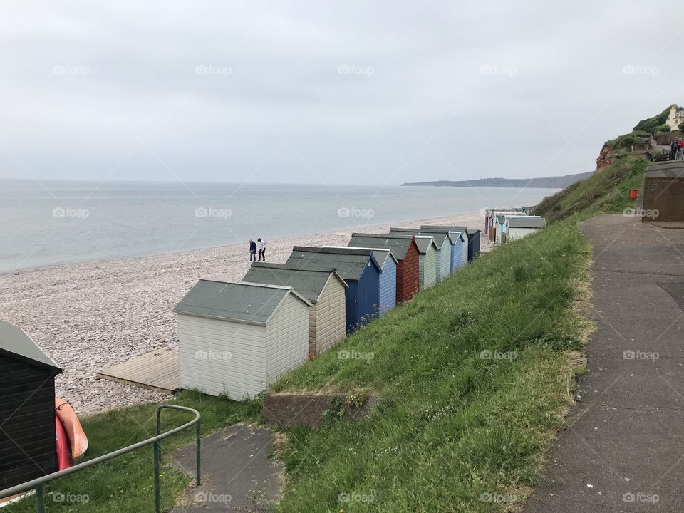 The brightly painted beach homes and the beauty that is Budleigh Salterton beach, gives a feeling of peace and joy, at witnessing such a natural section of the coast.