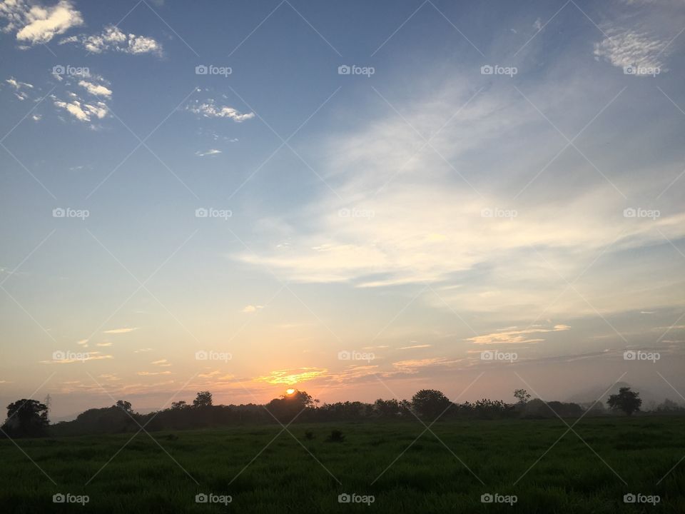 Sunset, Landscape, Sun, Dawn, Sky