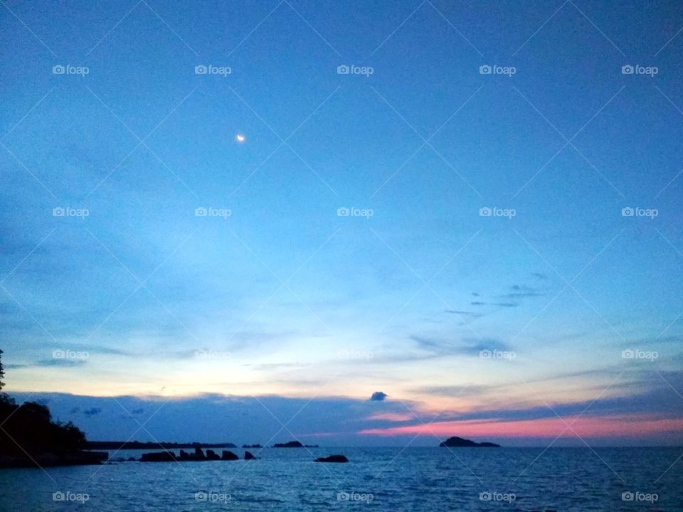 Blue evening and twilight