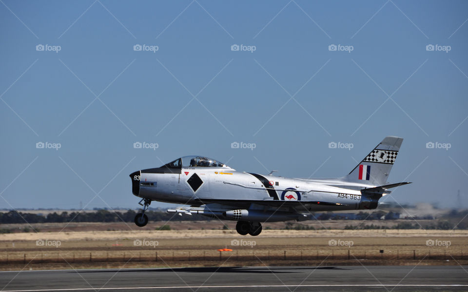 CA-27 Sabre coming in to land at the 2013 Australian International