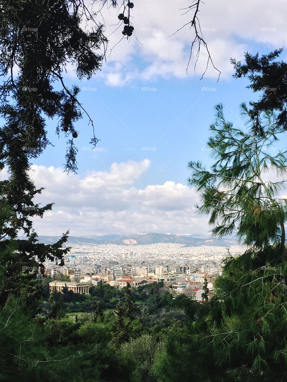 Athens city above 