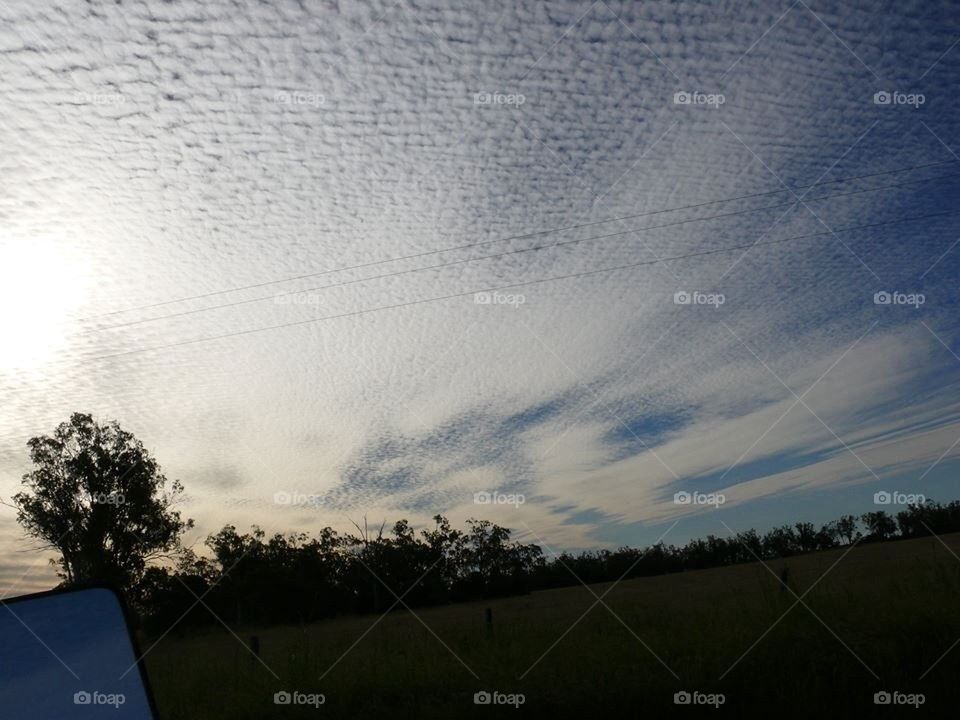 Sunset mackerel Sky