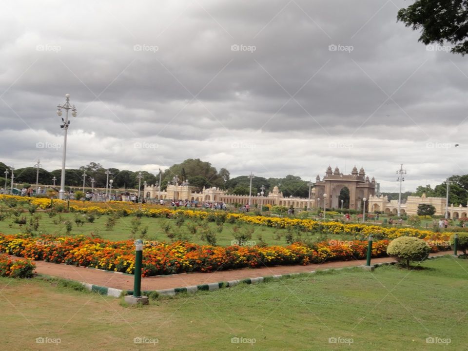 Garden inside fort