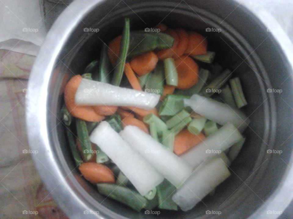 Cut vegetables