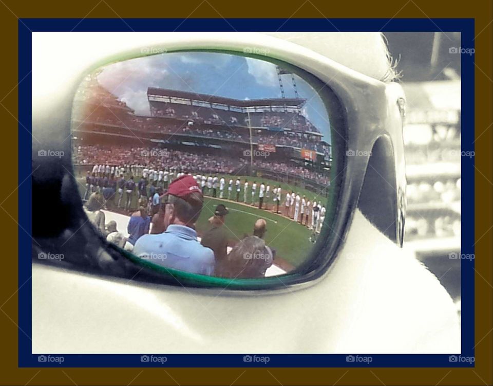 through a child's eyes. this was caught at my son's first professional baseball game in philadelphia. wonder what the 3 year olds eyes