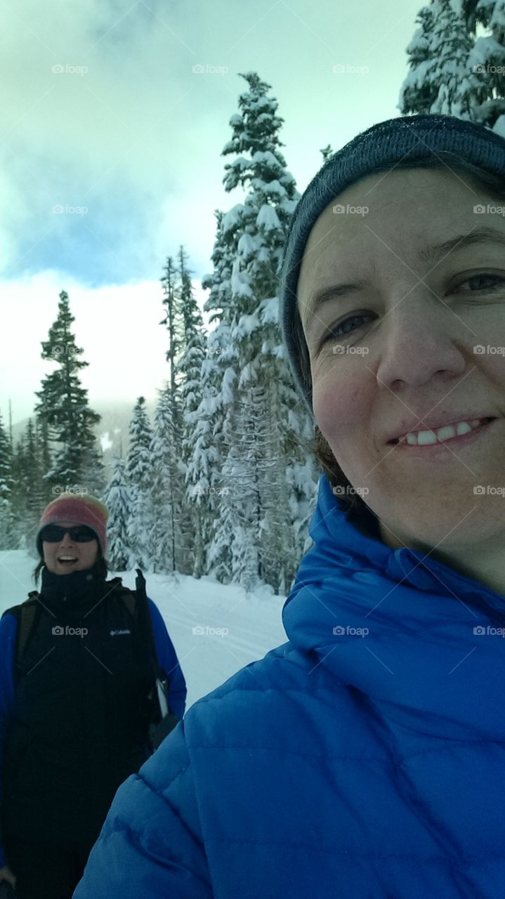 Skiing selfie