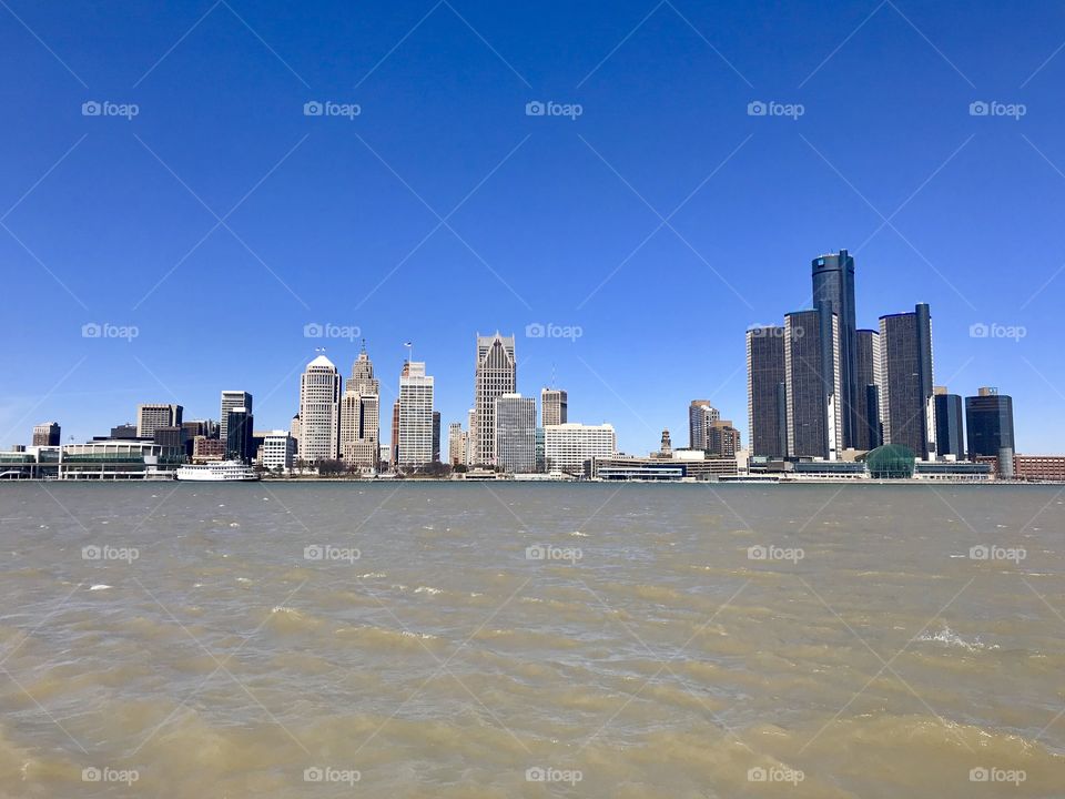 Downtown Detroit from Windsor Ontario 