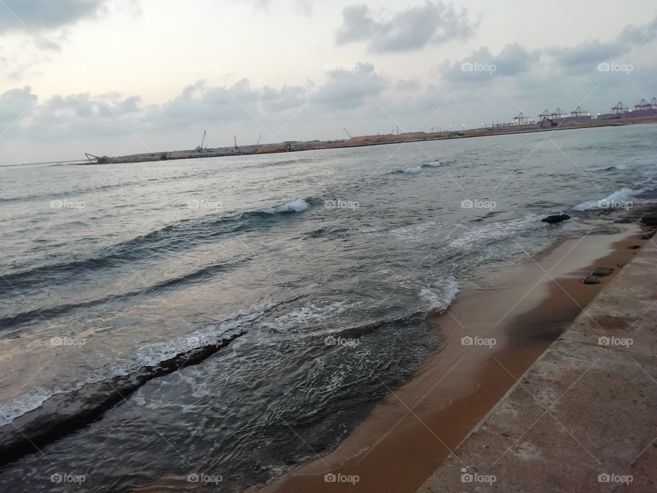 In the evening near the seashore 😊👍