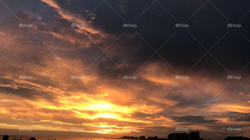 Beautiful view of the sunset